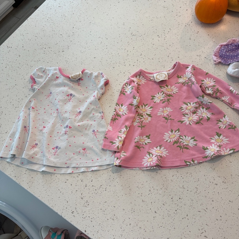 The Beaufort Bonnet Company Pink and White Floral Dress Set
